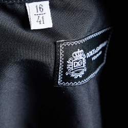 Pre Owned قميص دولتشي أند غابانا قطن أسود ـكمام طويلة مقاس صغير (سمول)