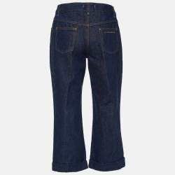 Pre Owned Dolce & Gabbana Vintage Red Tweed Denim Jacket and Jeans Set M