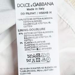 Pre Owned Dolce & Gabbana Multicolor Floral Printed Cotton V-Neck Dress M
