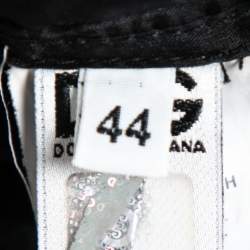 مملوكة مسبقًا Dolce & Gabbana Black Lace & Silk Tapered Pants M