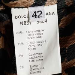 Pre Owned Dolce & Gabbana Vintage Grey Wool Blend Skirt Suit M