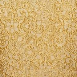 Pre Owned Dolce & Gabbana Pale Yellow Floral Jacquard Mini Dress M