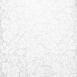 Pre Owned Dolce & Gabbana White Lace Scalloped Hem Detail Sleeveless Dress L
