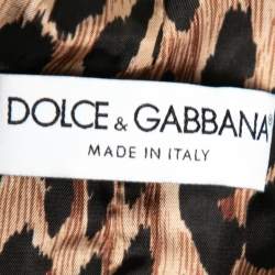 Pre Owned بذلة دولتشي أند غابانا صوف وحرير أزرق كحلي بصف أزرار مقاس صغير - سمول