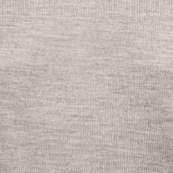 Pre Owned Dolce & Gabbana Grey Cashmere V Neck Long Sleeve Sweater L