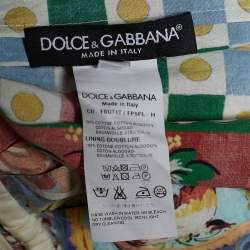 Pre Owned Dolce & Gabbana Multicolor Sicilian Print Cotton Mini Dress M