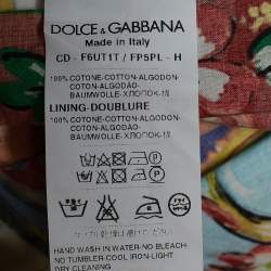Pre Owned Dolce & Gabbana Multicolor Sicilian Print Cotton Mini Dress M