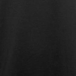 Pre Owned Dolce & Gabbana Black Cotton Asymmetrical Slit Top S