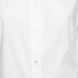Pre Owned Dolce & Gabbana White Cotton Button Front Shirt L