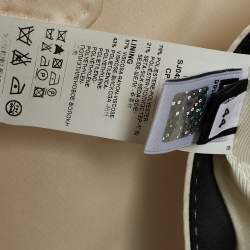 D&G Off White Satin Contrast Lapel Single Breasted Blazer M