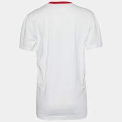 Pre Owned Dolce & Gabbana White Jersey I am Not Perfect Print T-Shirt S