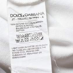 Pre Owned Dolce & Gabbana White Jersey I am Not Perfect Print T-Shirt S