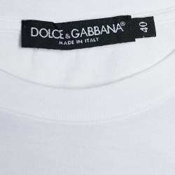 Pre Owned Dolce & Gabbana White Jersey L'amore È Bellezza Print T-shirt S