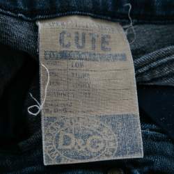 Pre Owned Dolce & Gabbana Blue Cotton Straight Fit Jeans XS 