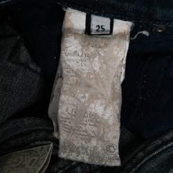 Pre Owned Dolce & Gabbana Blue Cotton Straight Fit Jeans XS 