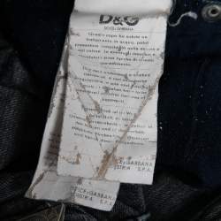 Pre Owned Dolce & Gabbana Blue Cotton Straight Fit Jeans XS 