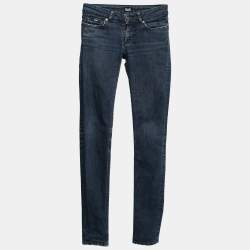 Pre Owned Dolce & Gabbana Blue Cotton Straight Fit Jeans XS 