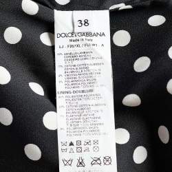 Pre Owned Dolce & Gabbana Black Leather Button Front Jacket S