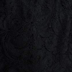 Dolce & Gabbana Black Floral Lace Elasticized Waist Sleeveless Jumpsuit S