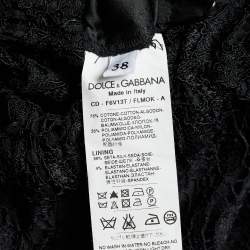 Dolce & Gabbana Black Floral Lace Elasticized Waist Sleeveless Jumpsuit S