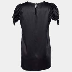 Pre Owned Dolce & Gabbana Black Silk Top M