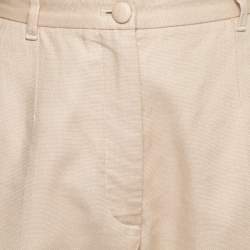 Pre Owned Dolce & Gabbana Beige Cotton Trouser M