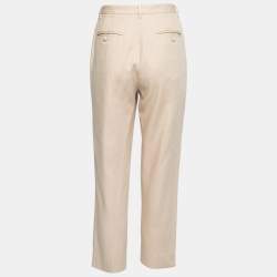 Pre Owned Dolce & Gabbana Beige Cotton Trouser M