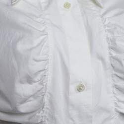 Pre Owned Dolce & Gabbana White Cotton Button Front Shirt L