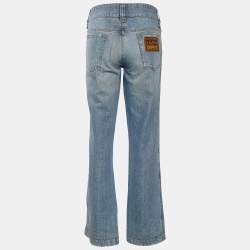 Pre Owned Dolce & Gabbana Blue Wash Denim Boot Cut Jeans M/Waist 30"