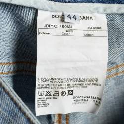 Pre Owned Dolce & Gabbana Blue Wash Denim Boot Cut Jeans M/Waist 30"