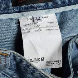Pre Owned Dolce & Gabbana Blue Wash Denim Boot Cut Jeans M/Waist 30"