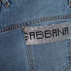 Pre Owned Dolce & Gabbana Blue Wash Denim Boot Cut Jeans M/Waist 30"