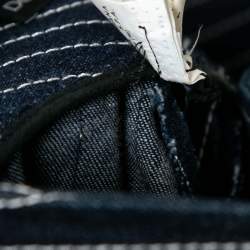 Pre Owned  Dolce & Gabbana Blue Cotton Pinstriped Suit Set S