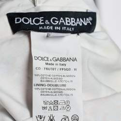Pre Owned Dolce & Gabbana Multicolor Carretto Siciliano Print Poplin Midi Dress M