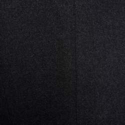 Dolce & Gabbana Grey Wool Flared Double Breasted Coat S
