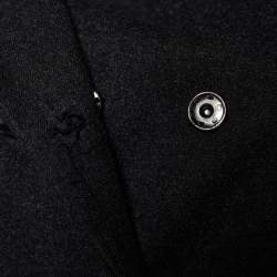 Dolce & Gabbana Grey Wool Flared Double Breasted Coat S
