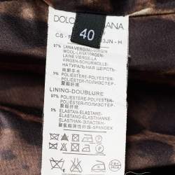 Dolce & Gabbana Grey Wool Flared Double Breasted Coat S