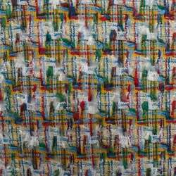 Pre Owned Dolce & Gabbana Multicolor Tweed Sleeveless Shift Dress S