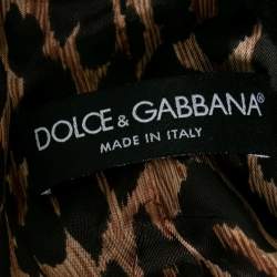 Pre Owned Dolce & Gabbana Black Velvet Vintage Velcro Front Blazer S