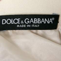 Pre Owned Dolce & Gabbana Cream Lace Mini Skirt S