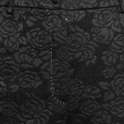 Pre Owned Dolce & Gabbana Black Brocade Trousers M