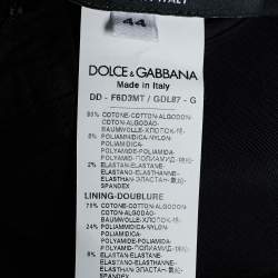 Pre Owned Dolce & Gabbana Multicolor Floral Print Cotton Flared Dress M