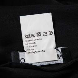 Pre Owned Dolce & Gabbana Black Sheer Silk Ruched Waist Dress M