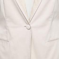 Pre Owned Dolce & Gabbana Beige Cotton Single Breasted Blazer M