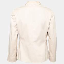 Pre Owned Dolce & Gabbana Beige Cotton Single Breasted Blazer M