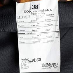 Pre Owned Dolce & Gabbana Black Cotton Blend Slim Fit Blazer S