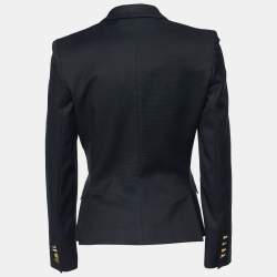 Pre Owned Dolce & Gabbana Black Cotton Blend Slim Fit Blazer S