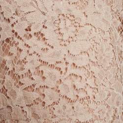 Pre Owned فستان ميني دولتشي أند غابانا دانتيل مورد وردي باهت مقاس متوسط (ميديوم)