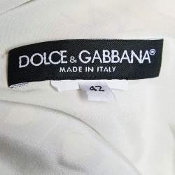 Pre Owned Dolce & Gabbana Multicolor Majolica Print Silk Midi Dress M