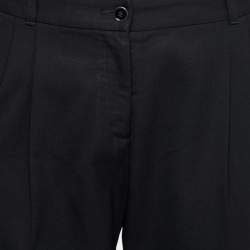 Pre Owned Dolce & Gabbana Black Wool Slim Fit Trousers S Waist 28"